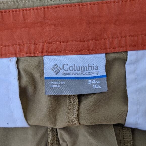 Columbia Men's Khaki Cotton Shorts 34 - Picture 7 of 9